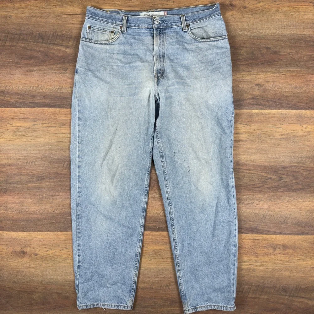 Levis 560 Comfort Fit Jeans‎ Mens 36x32 Light Wash Baggy Tapered Denim 2004 Y2K